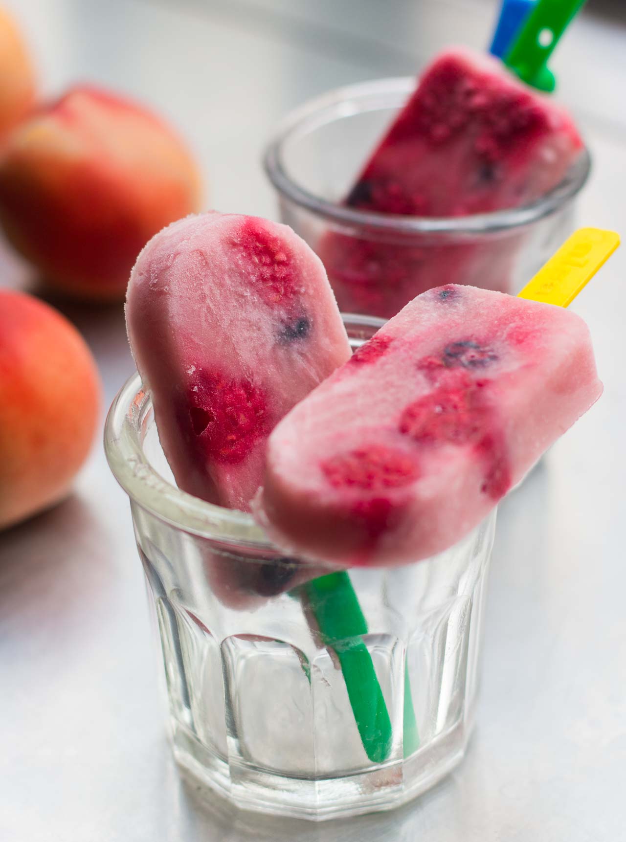 Nectarine-Berry Popsicles